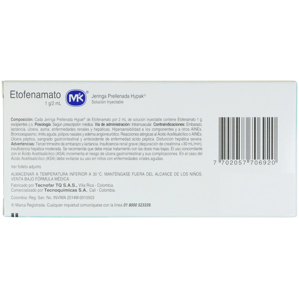 Etofenamato 1G/2 Ml Solución Inyectable Jerprel X 2Ml | Los expertos en