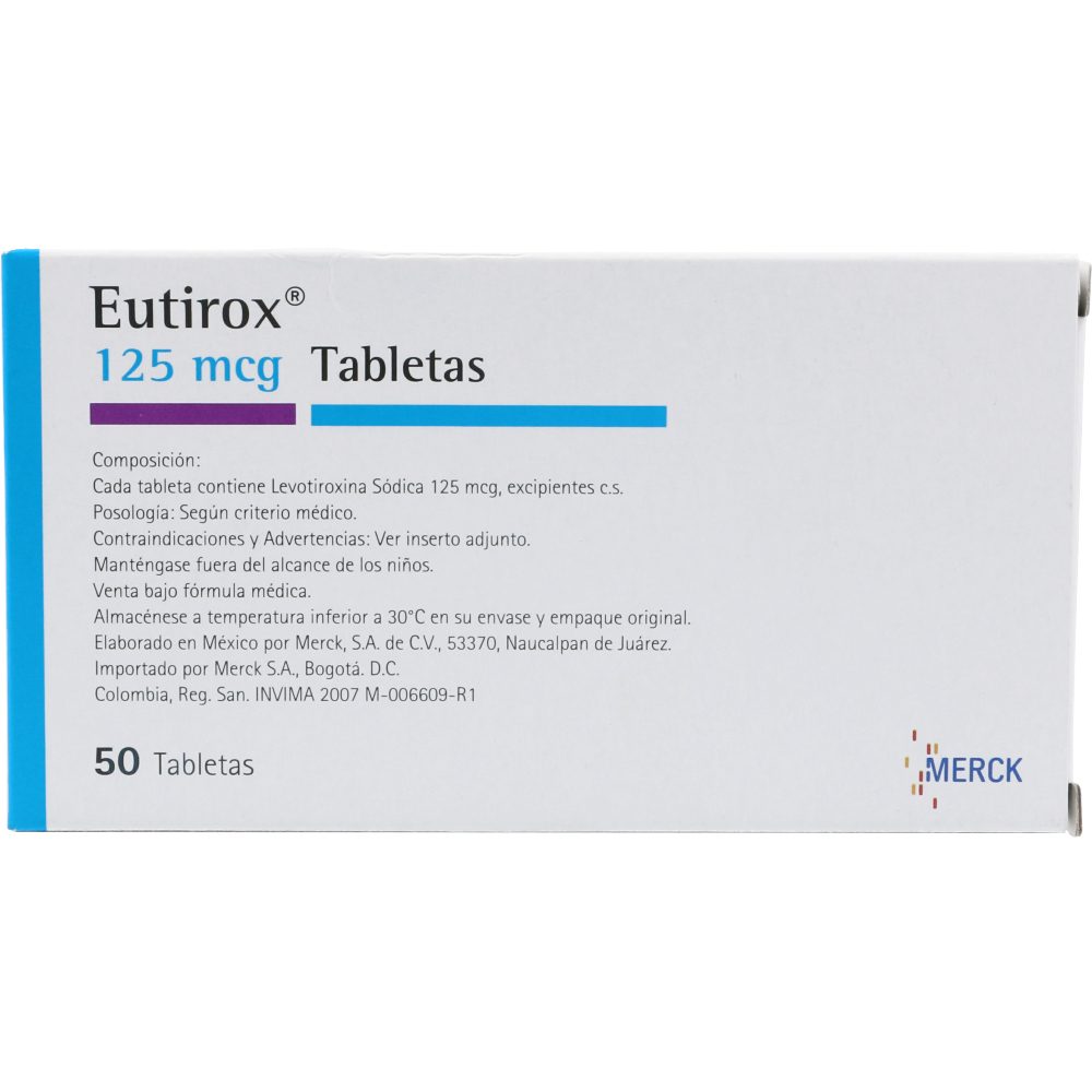 Eutirox 125mcg Caja X 50 Tabletas Los Expertos En Ahorro Cruz Verde