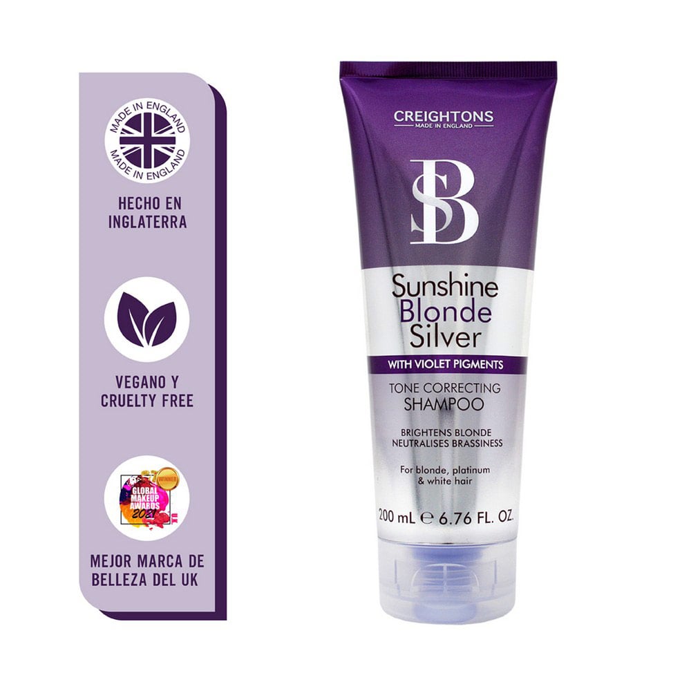 Shampoo corrector de tono rubio sol plata Creightons Tubo X 200ML Los expertos en ahorro Cruz