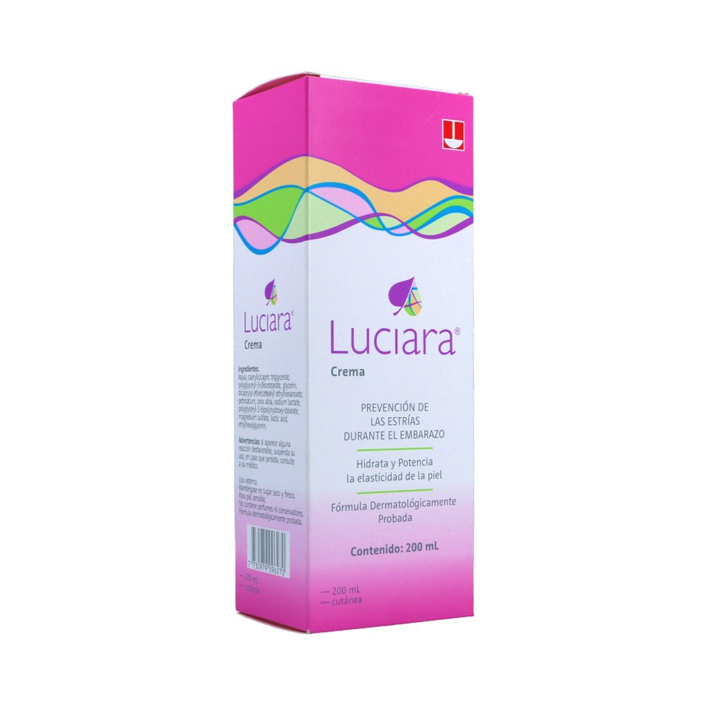 Luciara Crema Prevencón De Estrías Durante El Embarazo Tubo X 200 mL