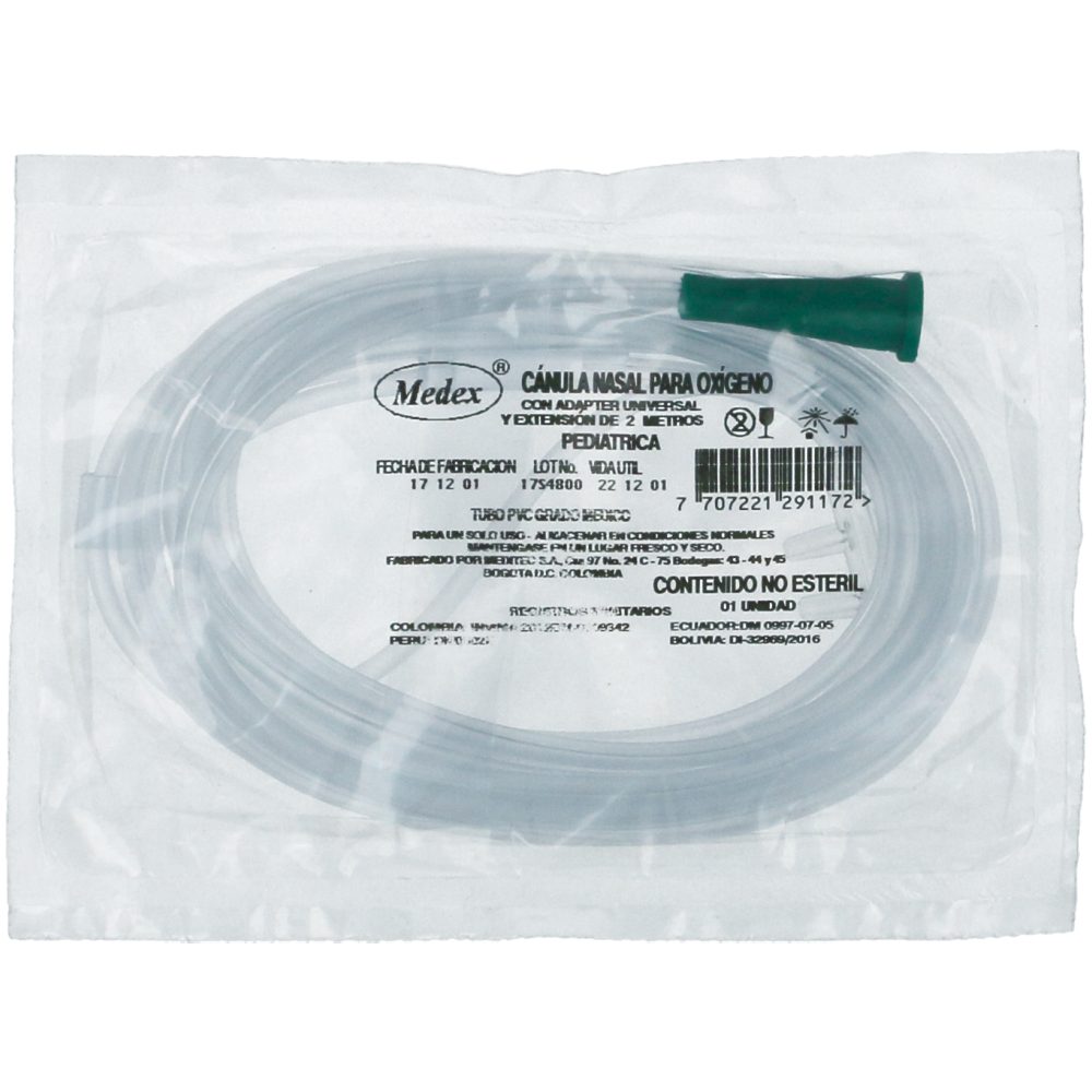 Canula Nasal Oxigeno Medex Sobre X 1 Pediatrica