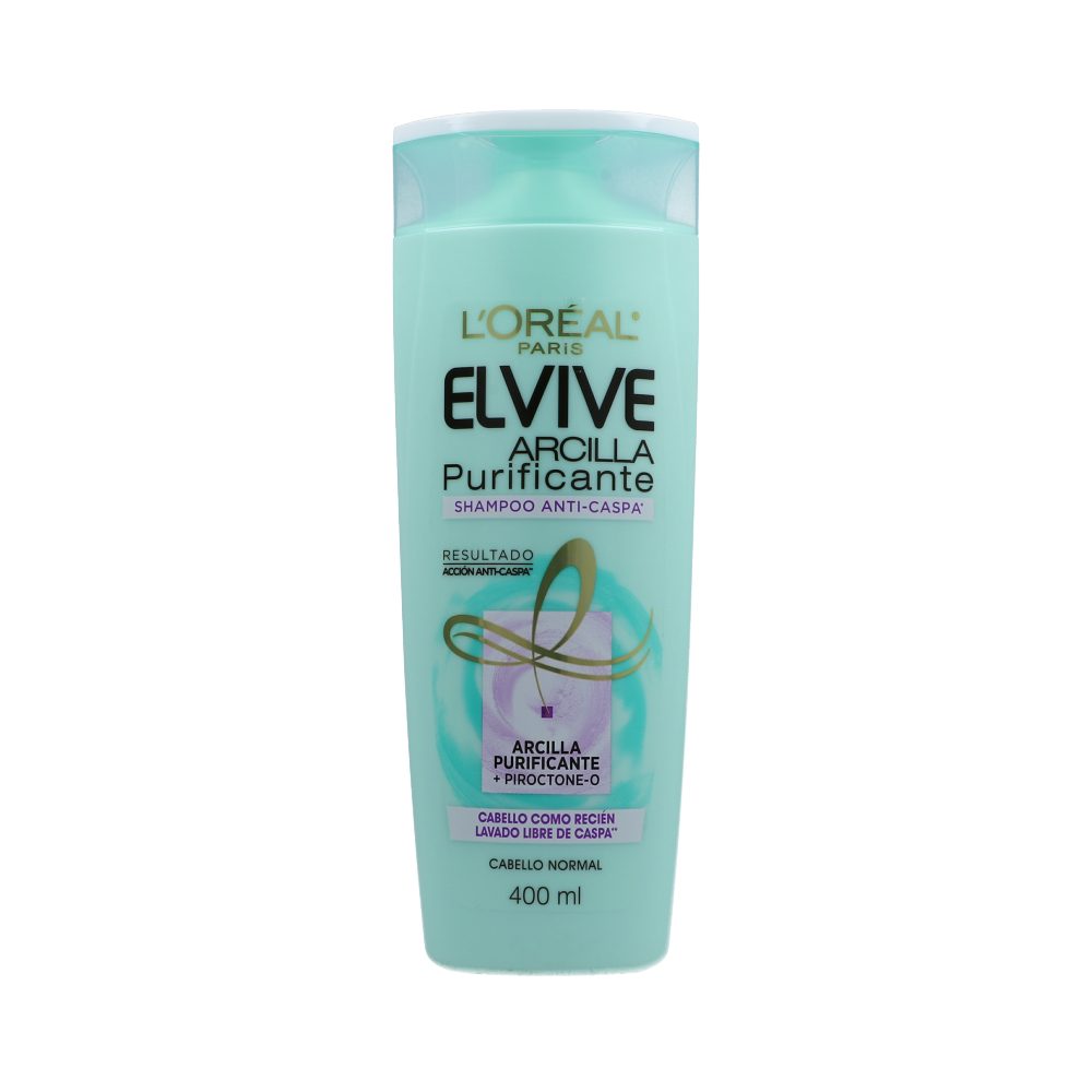 Elvive Shampoo AntiCaspa Frasco X 400Ml Arcilla Purificante Los