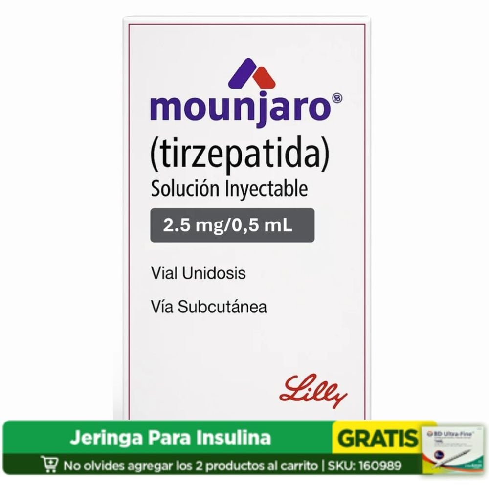 Mounjaro 2.5Mg/0.5Ml (5Mg/Ml) Solucion Inyectable Caja X 1 Vialx0.5Ml