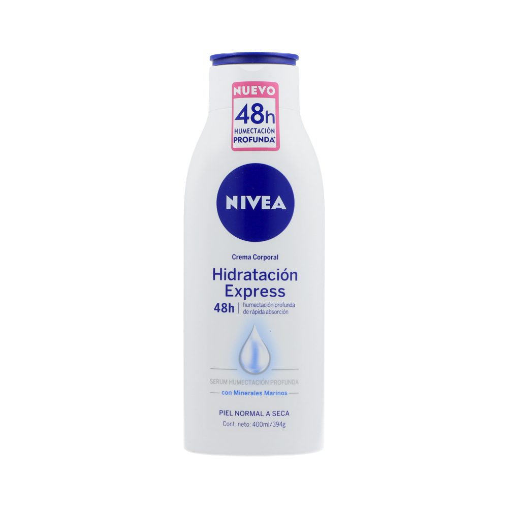 Crema Corporal Express Hidratación Nivea Frasco X 400Ml 48H Piel Normal