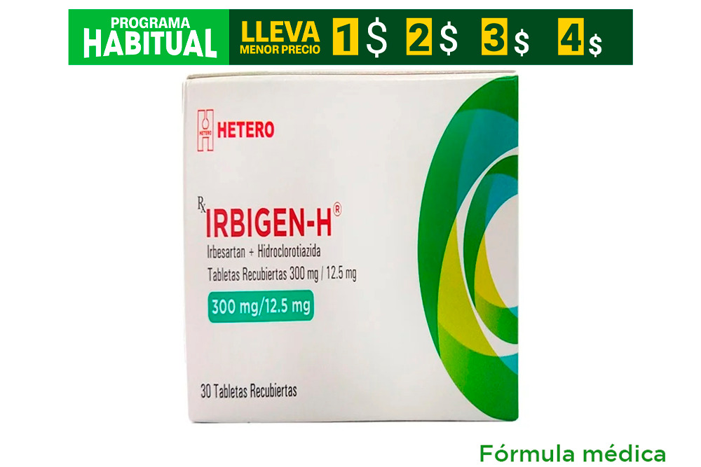 Irbigen H (12.5+300)Mg Tabletas Recubiertas Cajas X 30 | Cruz Verde