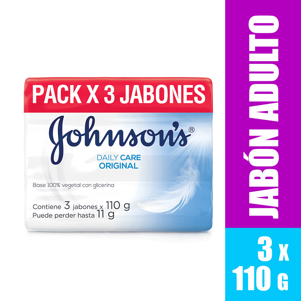 Jhonson´s Daily Care Jabon Original Paquete X 3bar X 110g Los Expertos En Ahorro Cruz Verde 4643