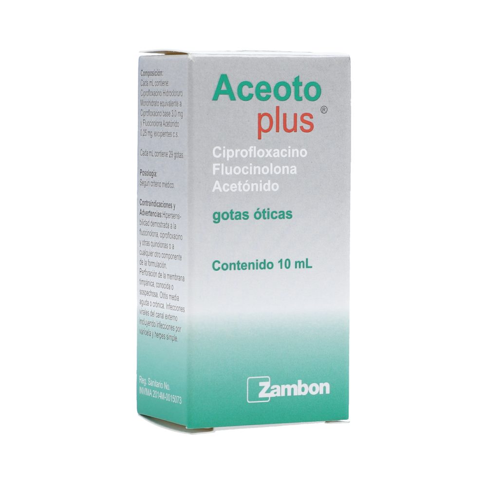 Aceoto Plus 0.3%+0.025% Solución Oti Frasco X 10 mL | Cruz Verde
