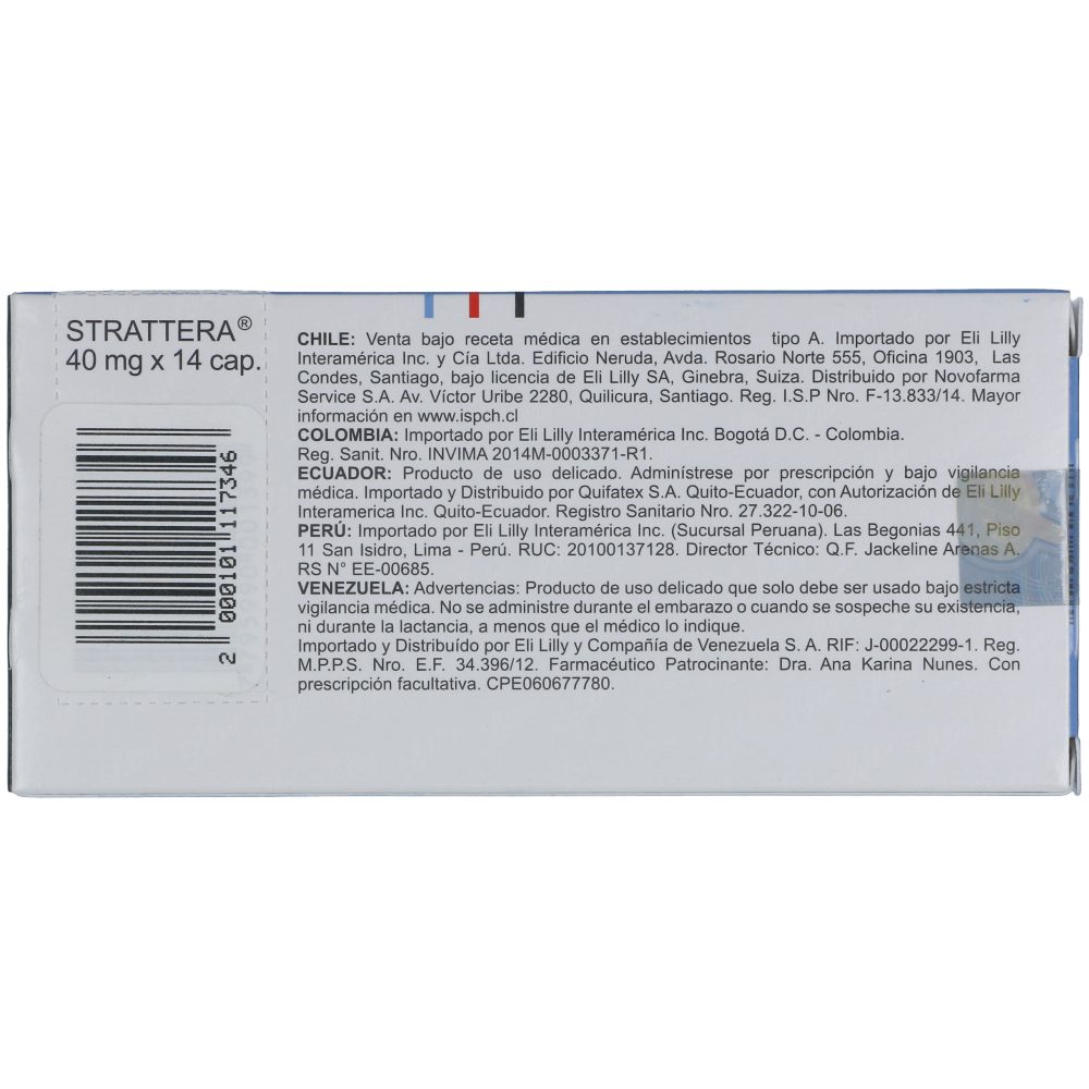 Strattera Cápsulas 40Mg Caja X 14 | Los expertos en ahorro Cruz Verde ...