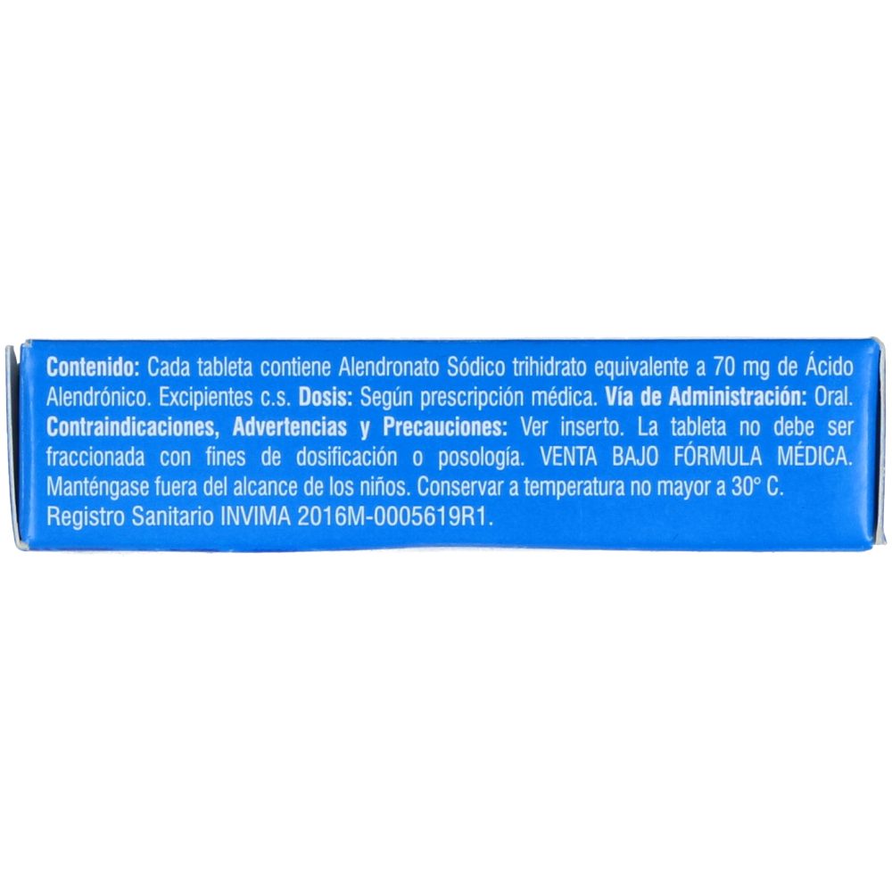 Alendronato 70 Mg Tableta Caja X 4 Tabletas Los expertos en ahorro Cruz Verde Colombia