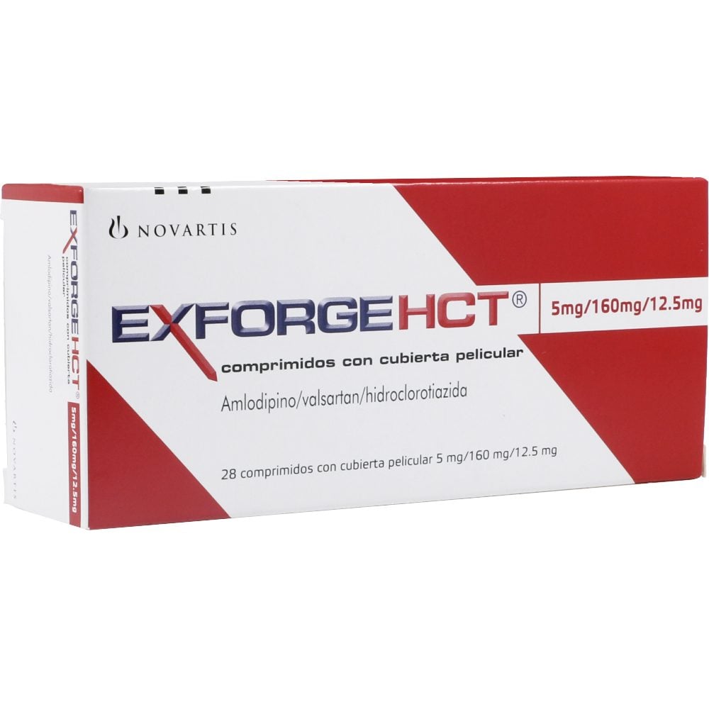 Exforge HCT Tabletas Con Cubierta Pelicular (5+160+12.5)Mg Caja X 28 ...