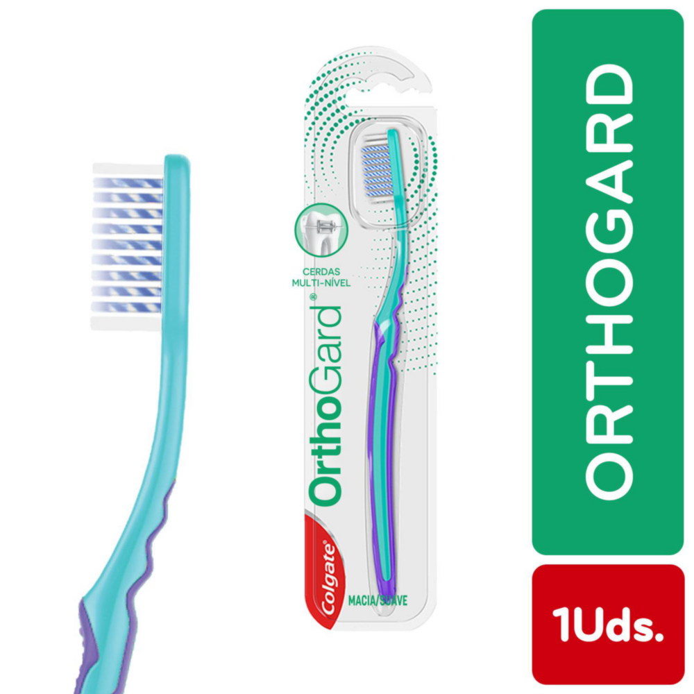 Cepillo Dental Suave Colgate Orthogard Sobre X Unidad Cruz Verde