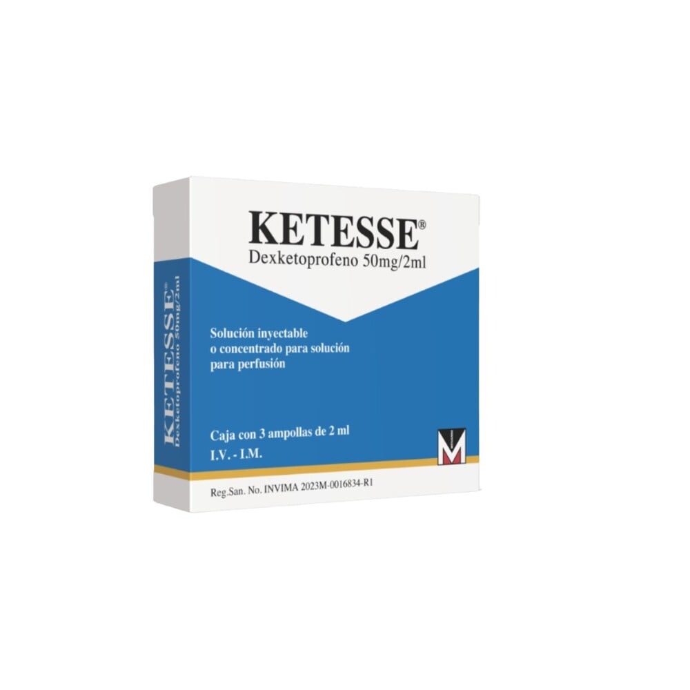 Ketesse 50Mg/2Ml(25Mg/Ml) Solucion Inyectable CajaX 3Ampolletas | Cruz ...