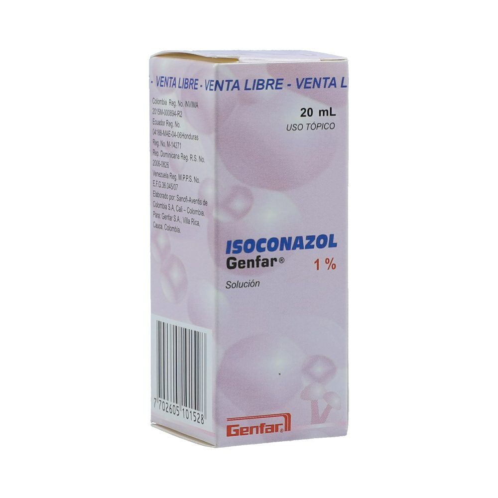 Isoconazol 1 Solución Tópica Caja Individual X 1 Frasco X 20mL Los