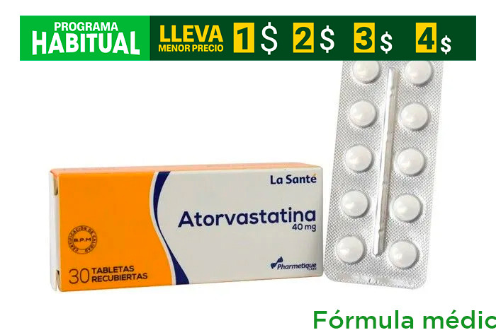 Atorvastatina 40Mg Tabletas Recubiertas Caja X 30 La Sante | Cruz Verde