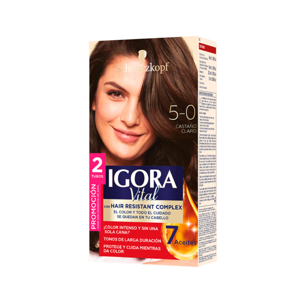 Igora Vital Crema Caja X 2 Tubos N4-5-0 Castaño Claro | Cruz Verde