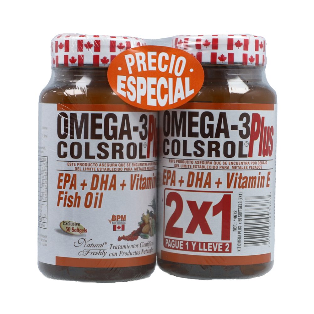 Colsrol Plus Omega 3 Multiples Componentes Oferta 2X1 Frasco X 50