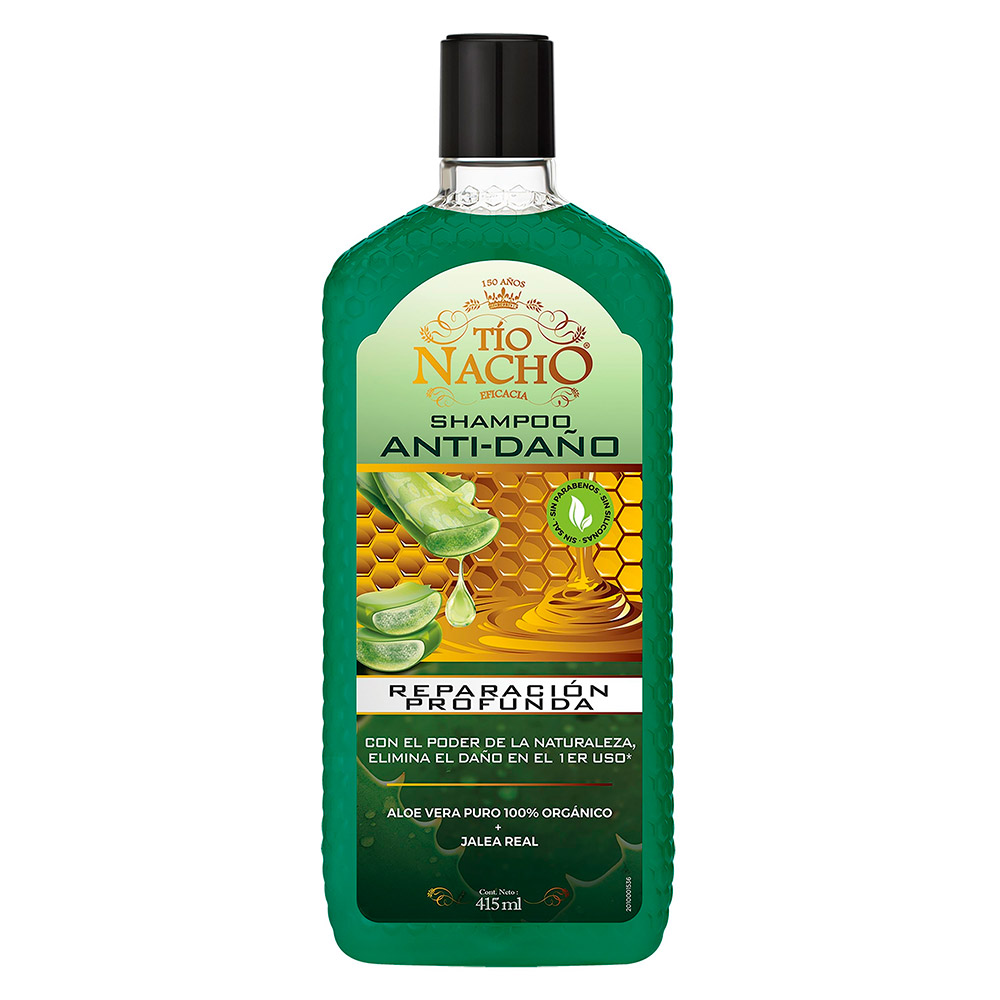 Shampoo Aloe Tio Nacho Frasco X 415mL Los expertos en ahorro Cruz