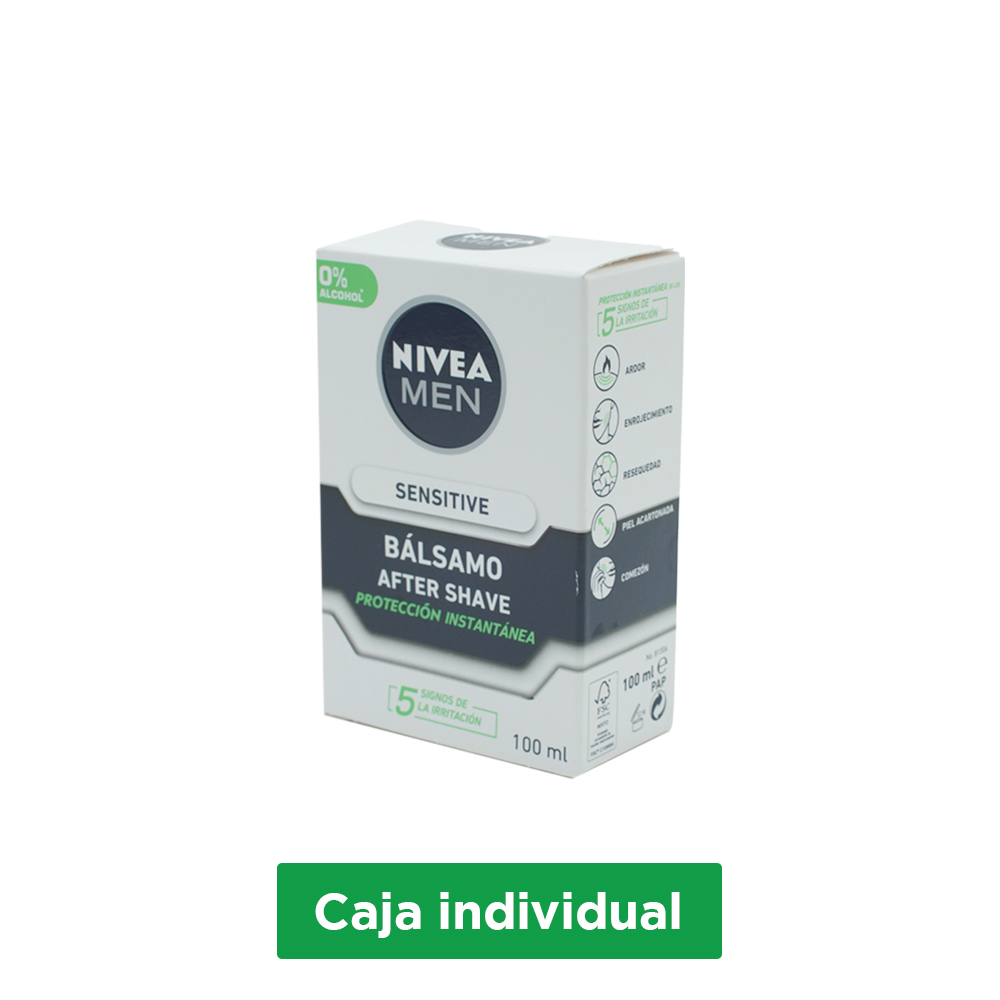 Balsamo After Shave For Men Sensitive Nivea Caja Individual X 1 Frasco