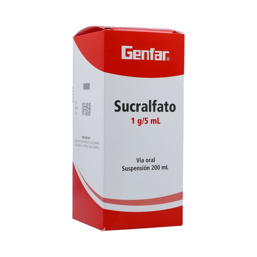 Sucralfato Suspensión Oral 1gr5ml Frasco X 200ml Los Expertos En Ahorro Cruz Verde Colombia 2178