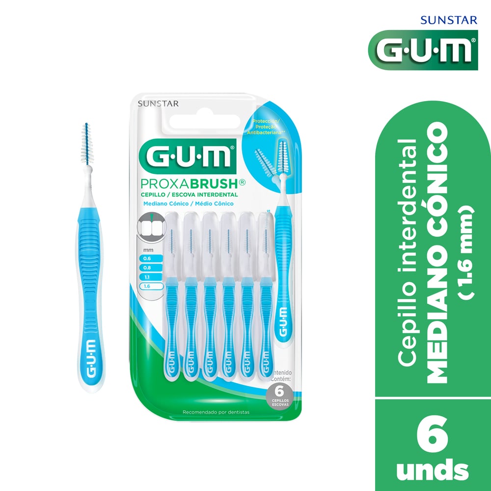 Cepillo Interdental Ref 1614 Sobre X Gum Mm Cruz Verde